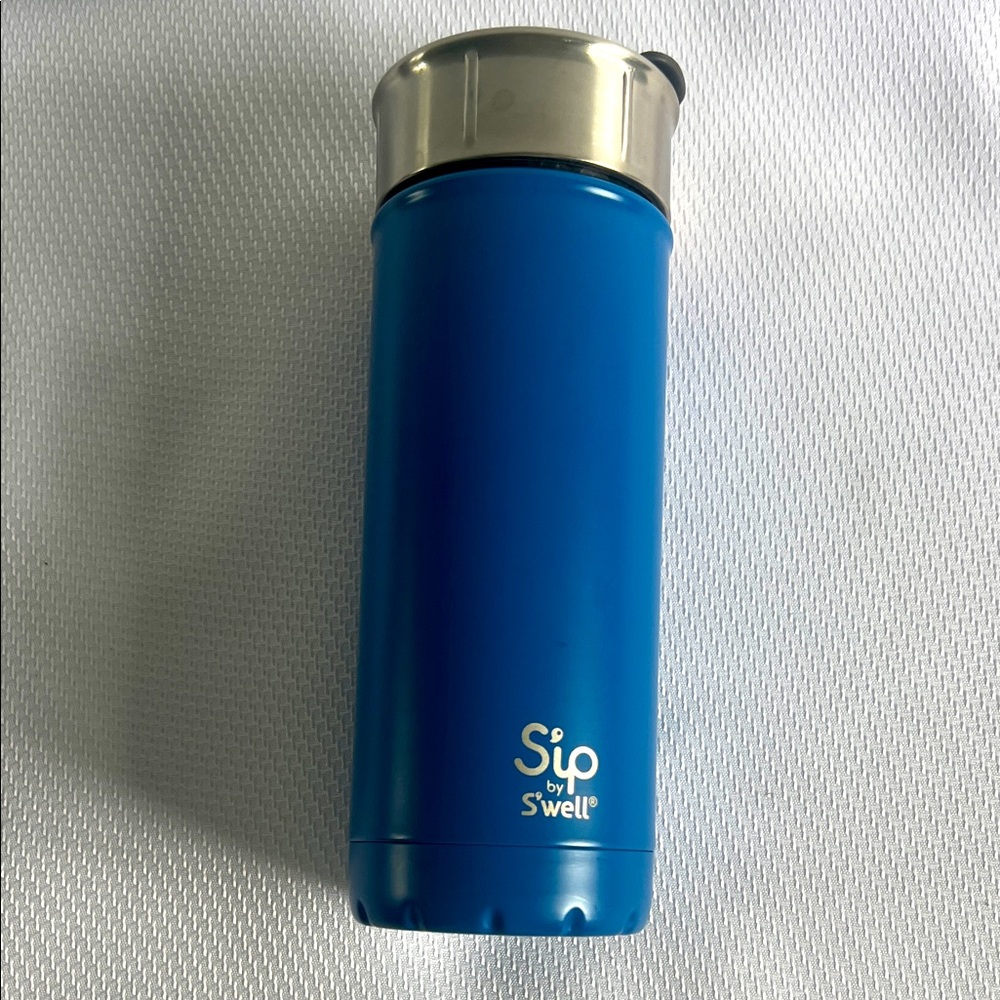 S'well Blue Bottle with Silver Accents